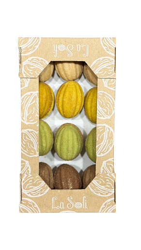 Гречані горішки з горіховими пастами та згущеним молоком МІКС, 12шт