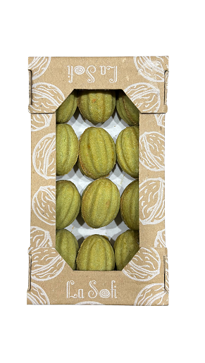 Гречані горішки з фісташкою пастою та згущеним молоком 