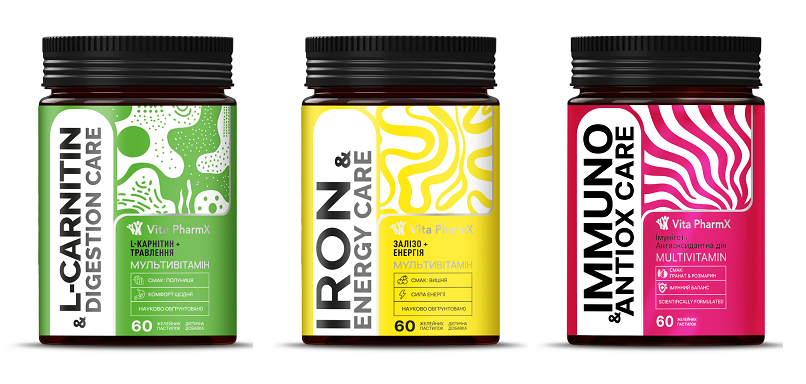 Набір 6: Енергія, травлення та імунітет. L-Carnitine & Digestion Care + Iron & Energy Care + Immuno & Antiox Care